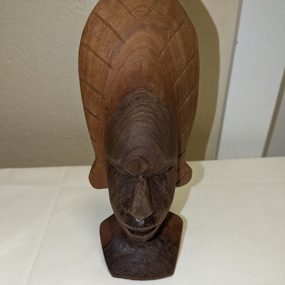 2 pc Vintage Hand Carved African Decor - Picture 9 of 12